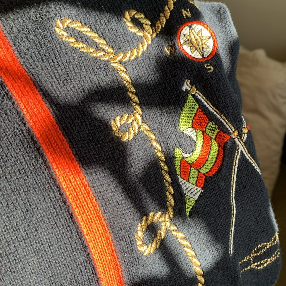Jaeger vintage nautical Italian sweater